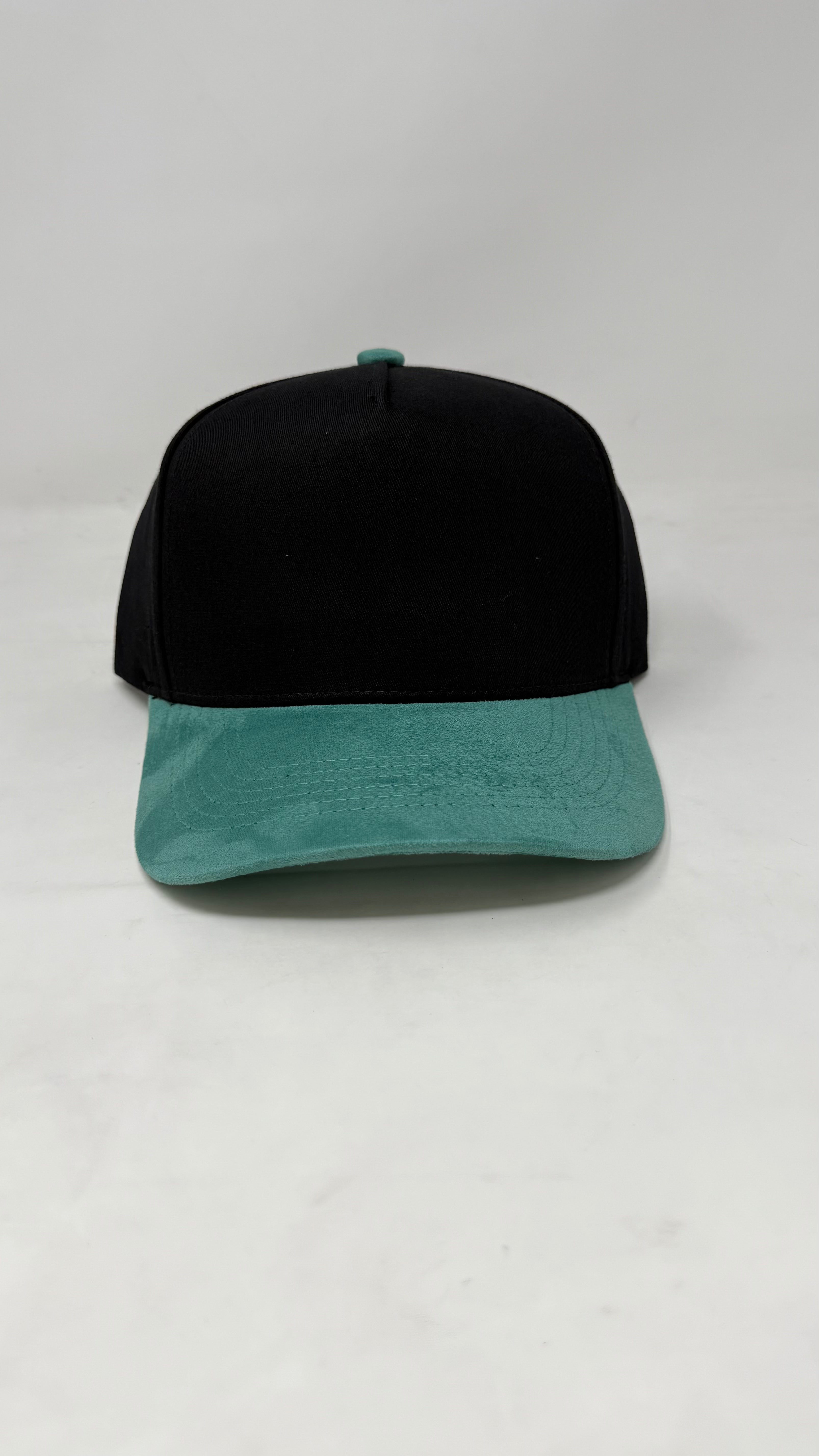 Black Hat with Suede Brim