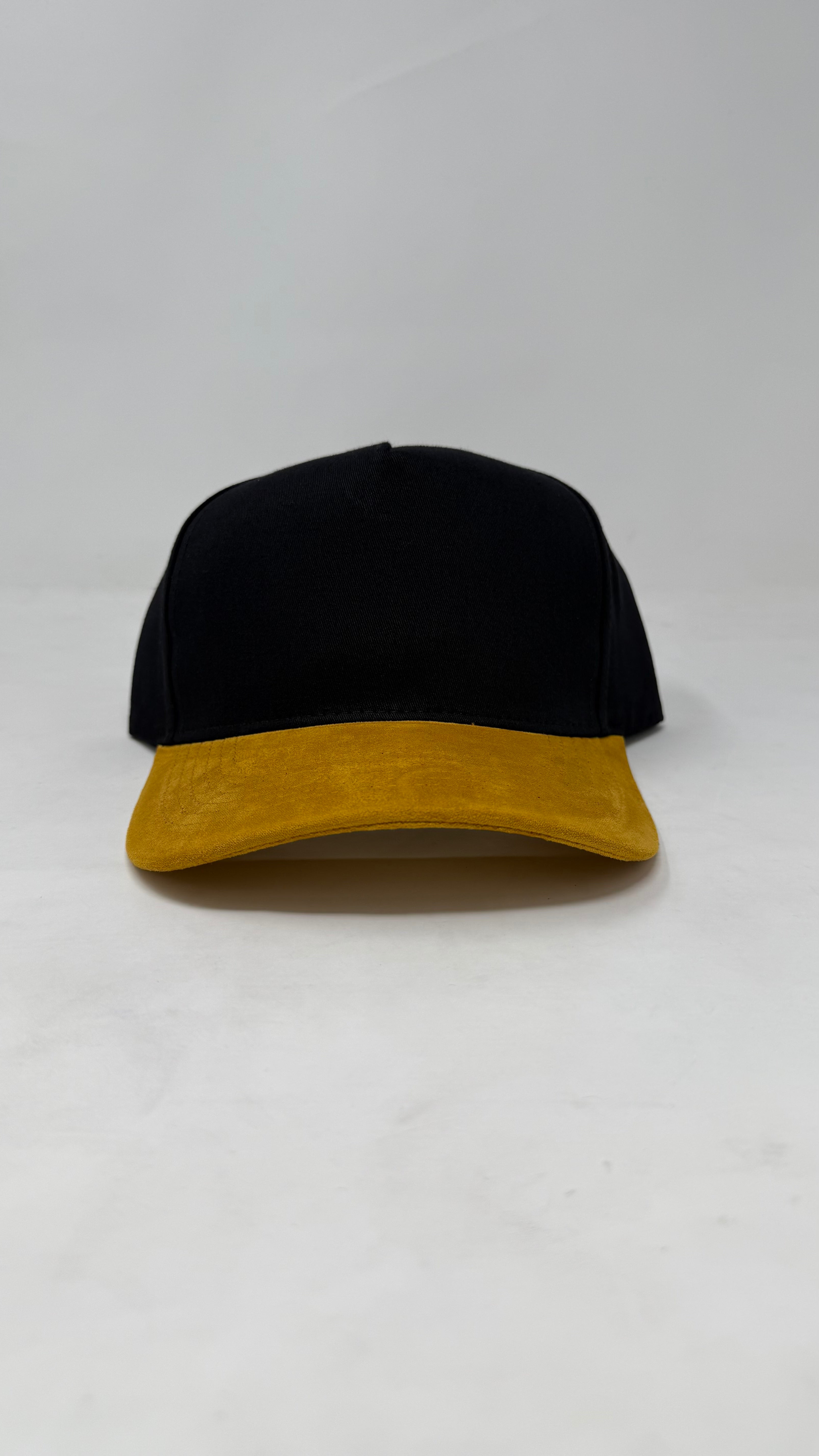 Black Hat with Suede Brim