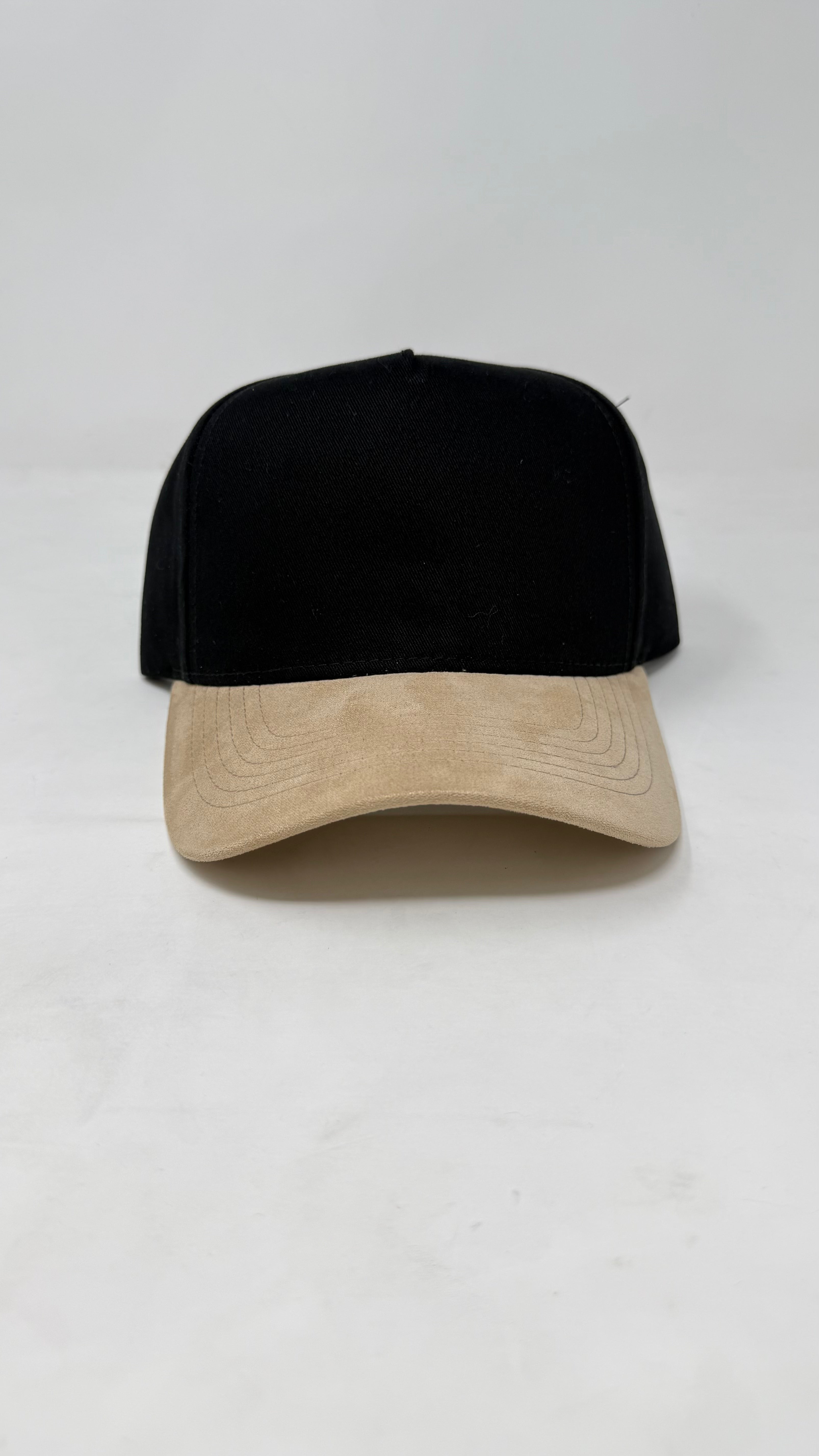 Black Hat with Suede Brim
